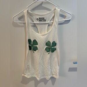 White Shamrock Tank Top Size XS